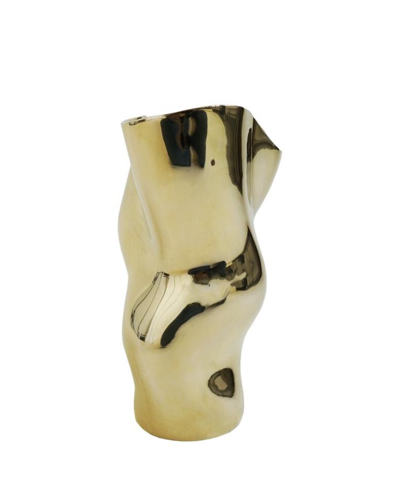 Ostrea 25 vase - Brass